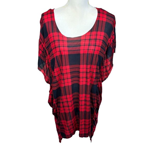 Torn by Ronny Kobo Tops - Torn by Ronny Kobo Brooke top, size Large, boxy, plaid, summer, dressy, NWT